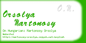 orsolya martonosy business card